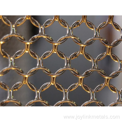 golden decorative mesh curtain
